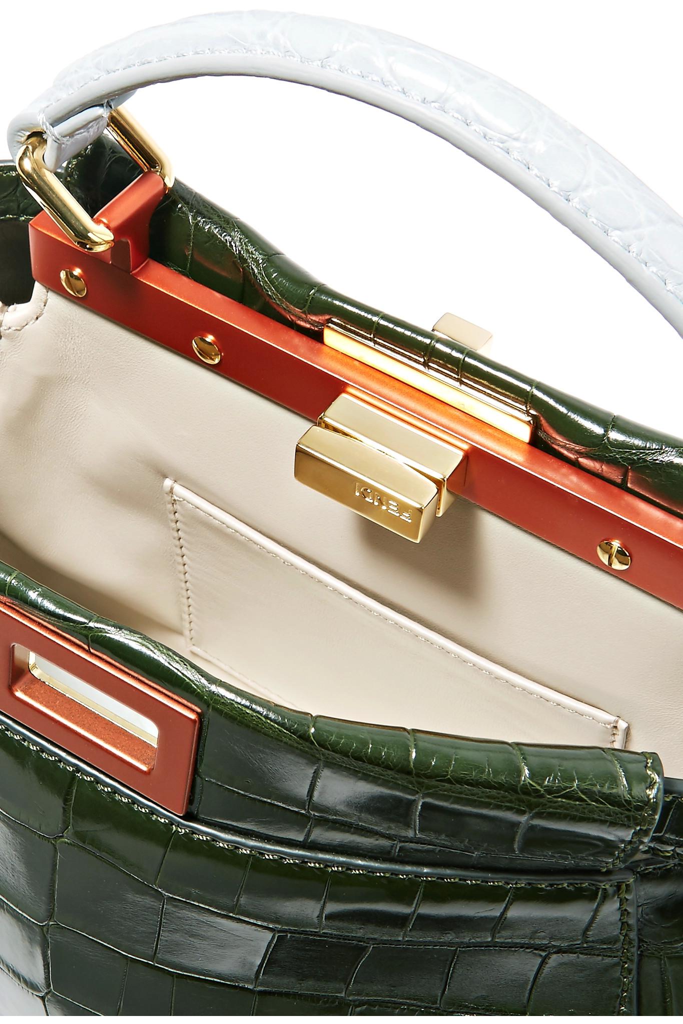 Fendi peekaboo crocodile price sale