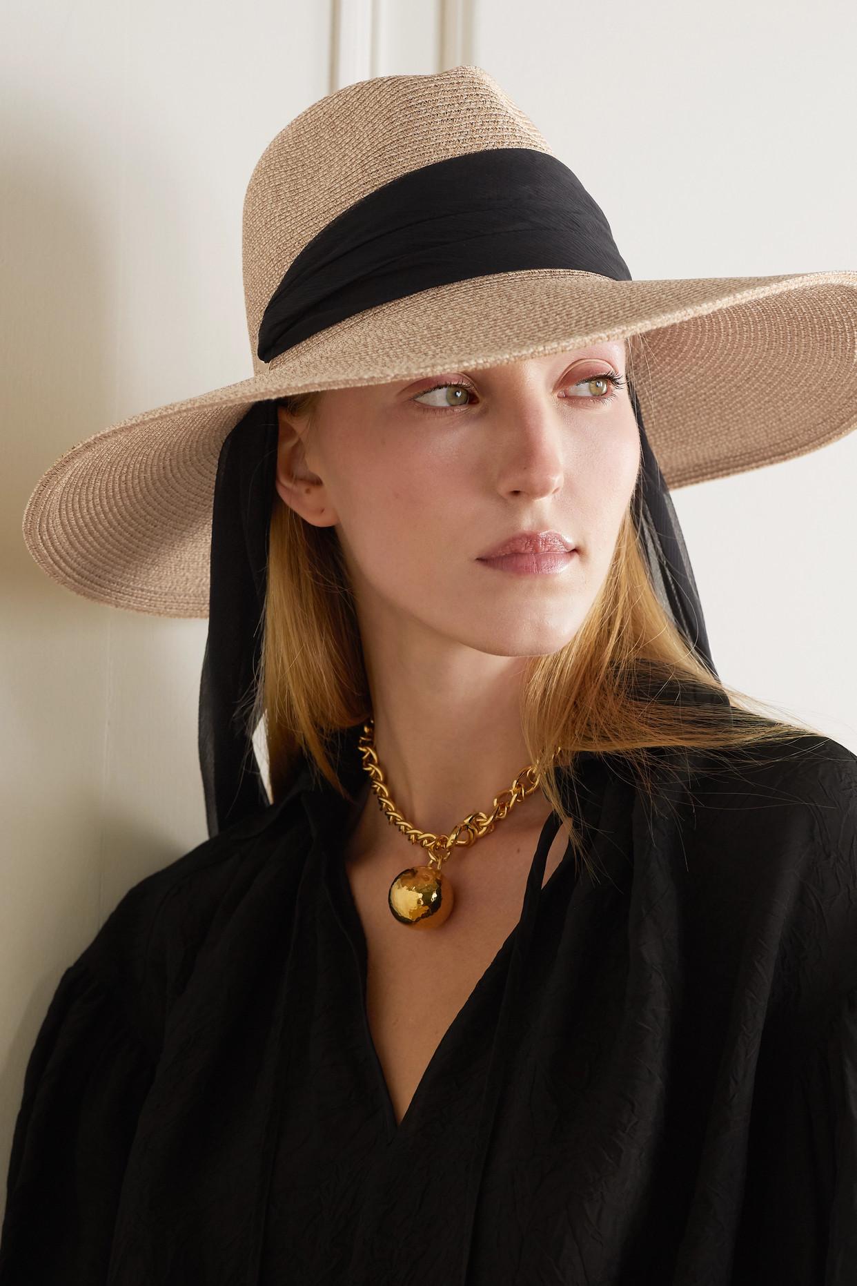 Eugenia Kim Cassidy Voile-trimmed Straw 