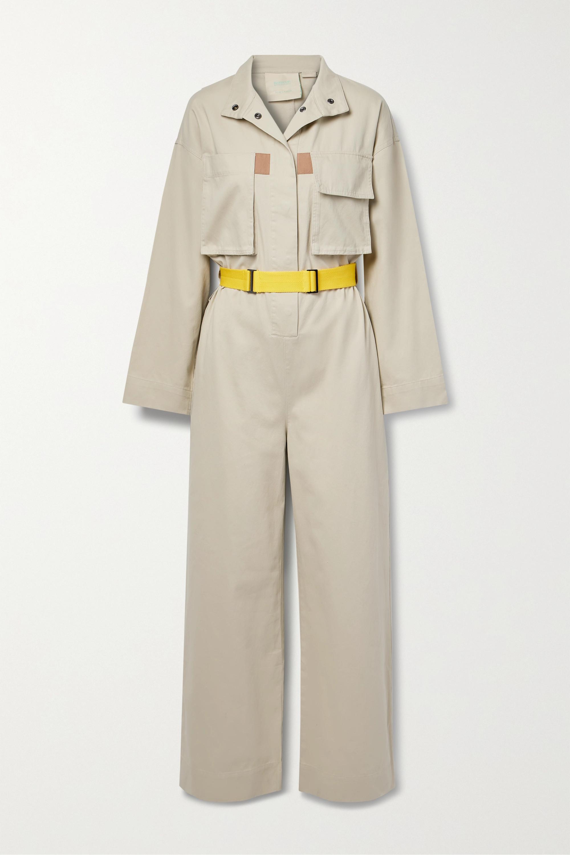 Barbour + Roksanda Grace Belted Cotton-twill Jumpsuit in Natural