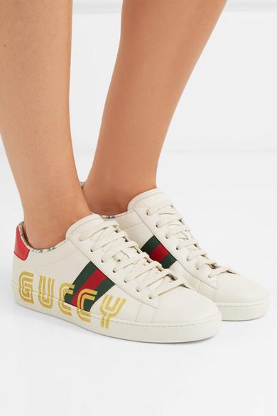 ace sneaker with guccy print