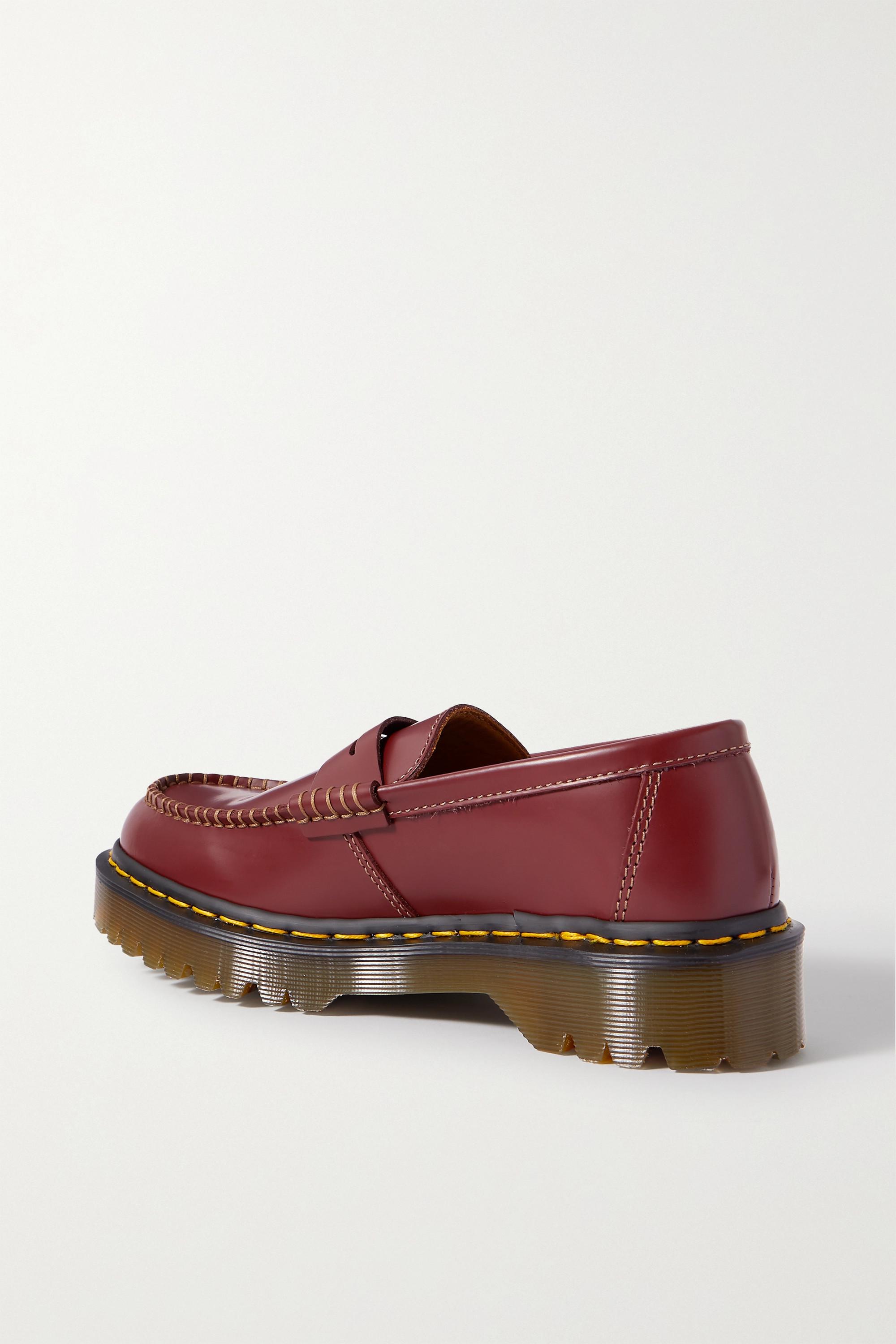 Comme des Garçons Dr. Martens Leather Loafers in Red | Lyst