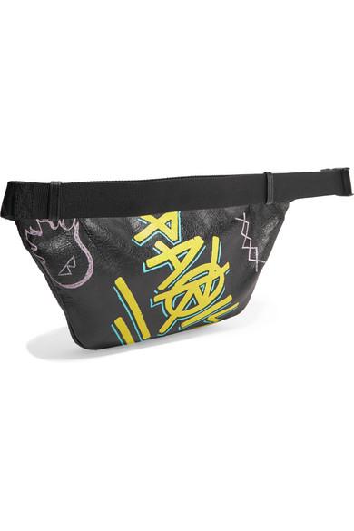 Balenciaga Explorer Graffiti-printed Belt Bag in Black for Men