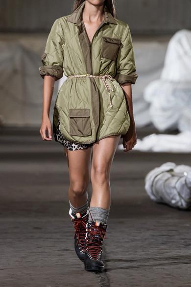 ganni quilted shell jacket