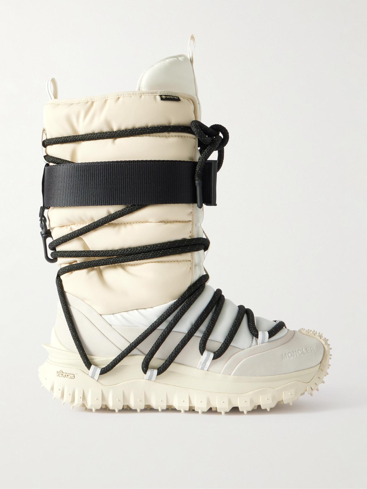 Moncler Trailgrip Leather-Trimmed Quilted Gore-Tex Ski Boots in