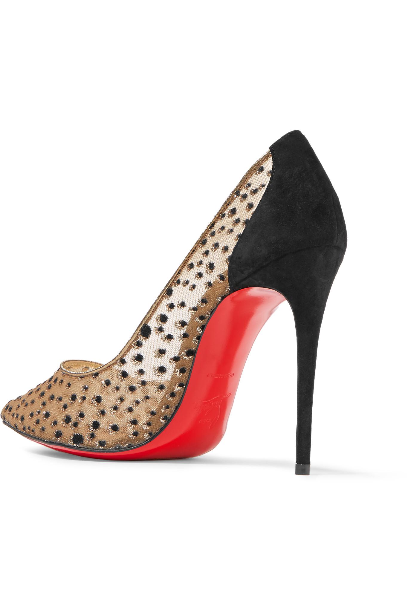 christian louboutin mesh shoes