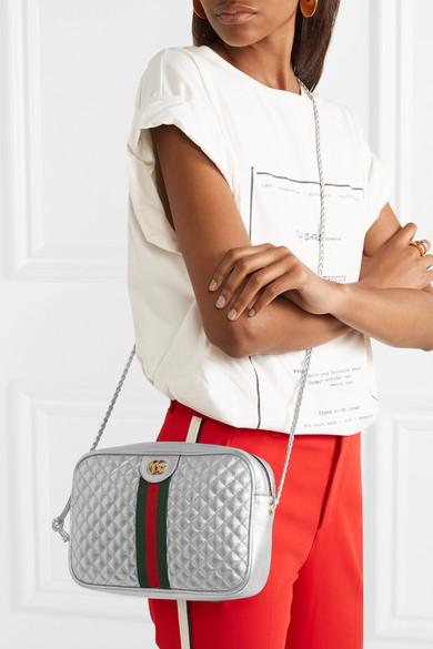 Gucci Women's Small Trapuntata Camera Bag - Silver in Metallic - Lyst