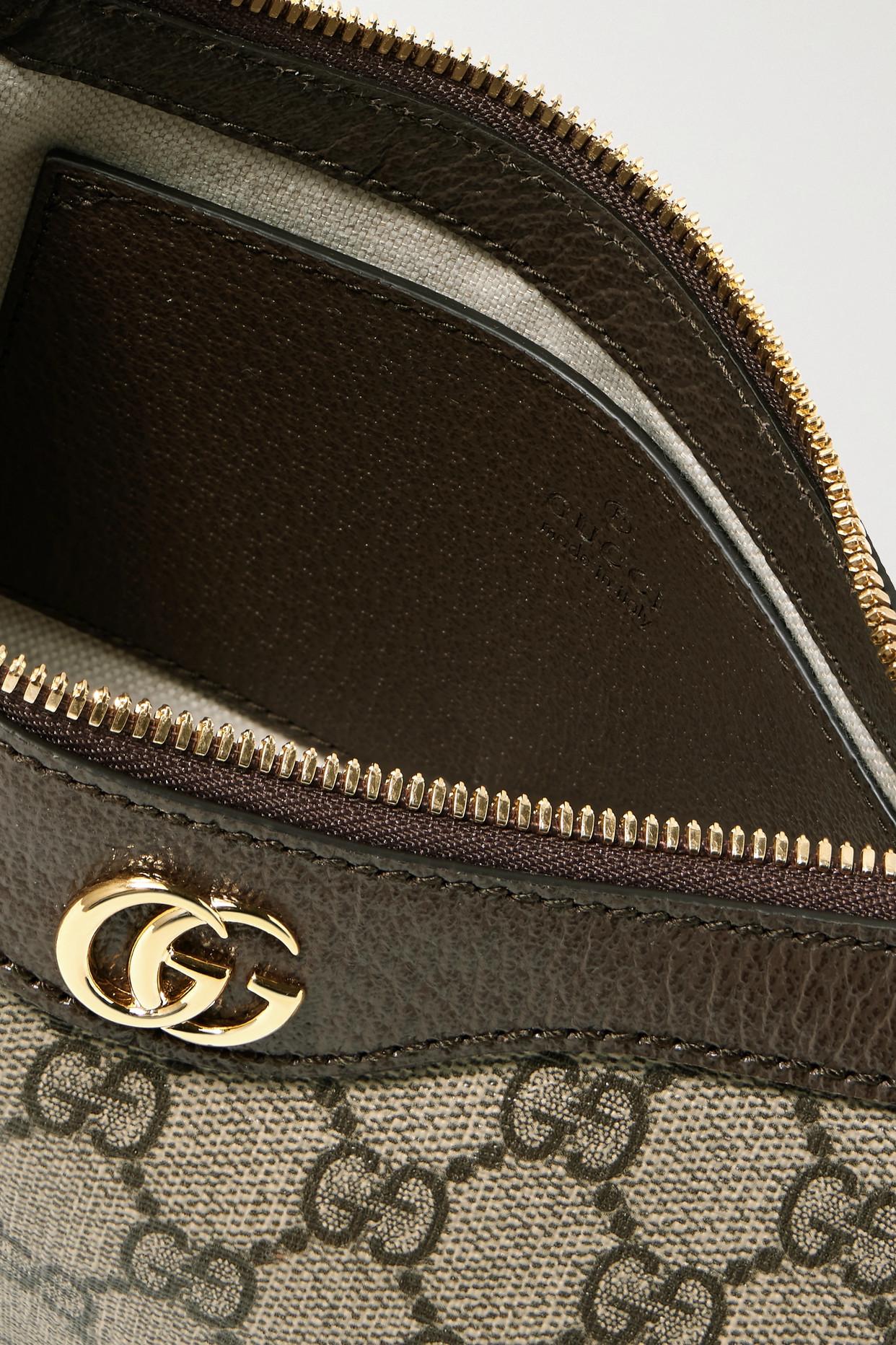 GUCCI Neo Vintage GG Supreme textured leather-trimmed coated