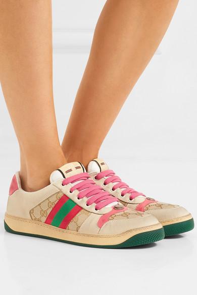 gucci screener sneaker pink