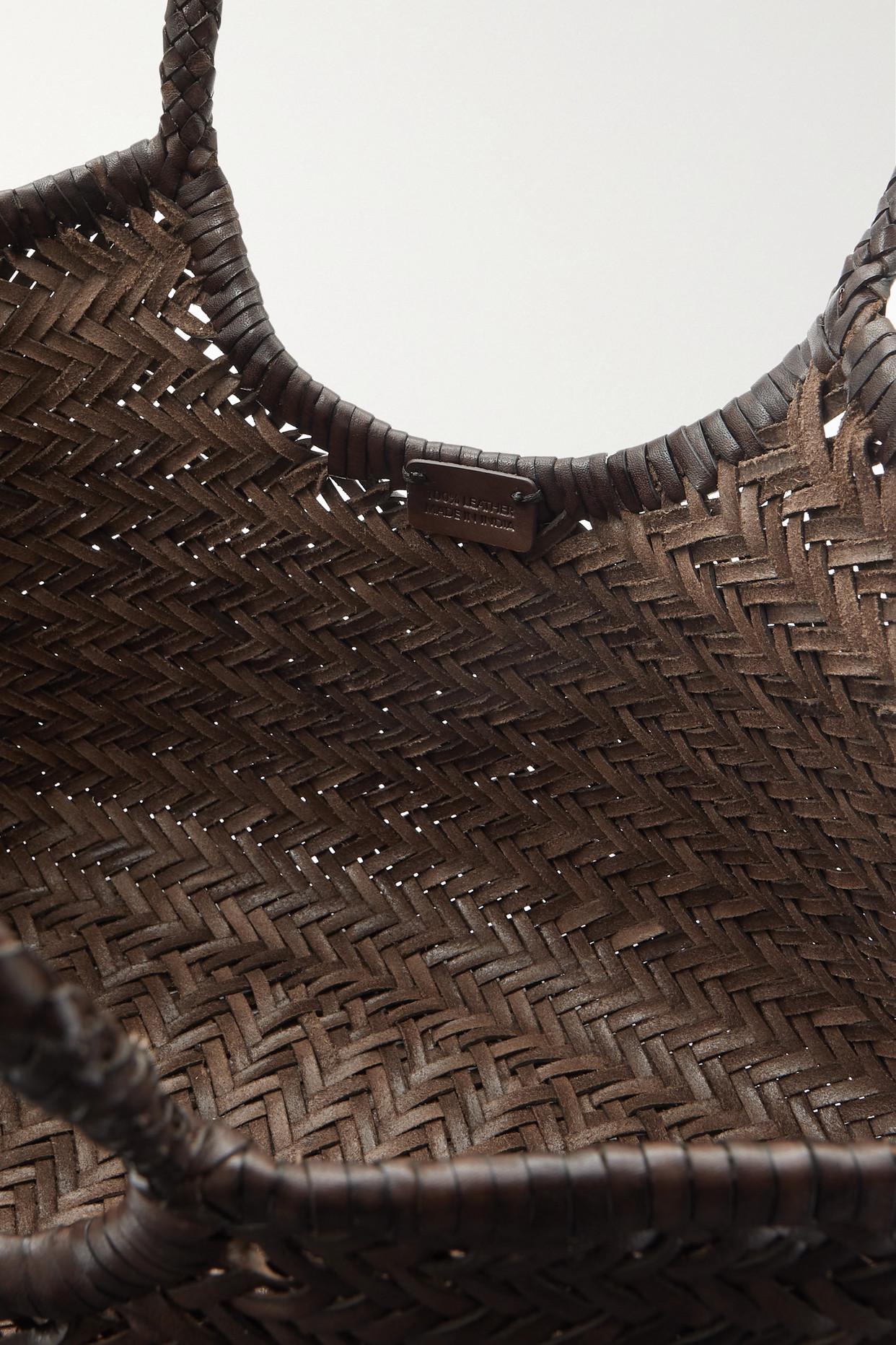 DRAGON DIFFUSION Big Nantucket Woven Leather Basket Bag 