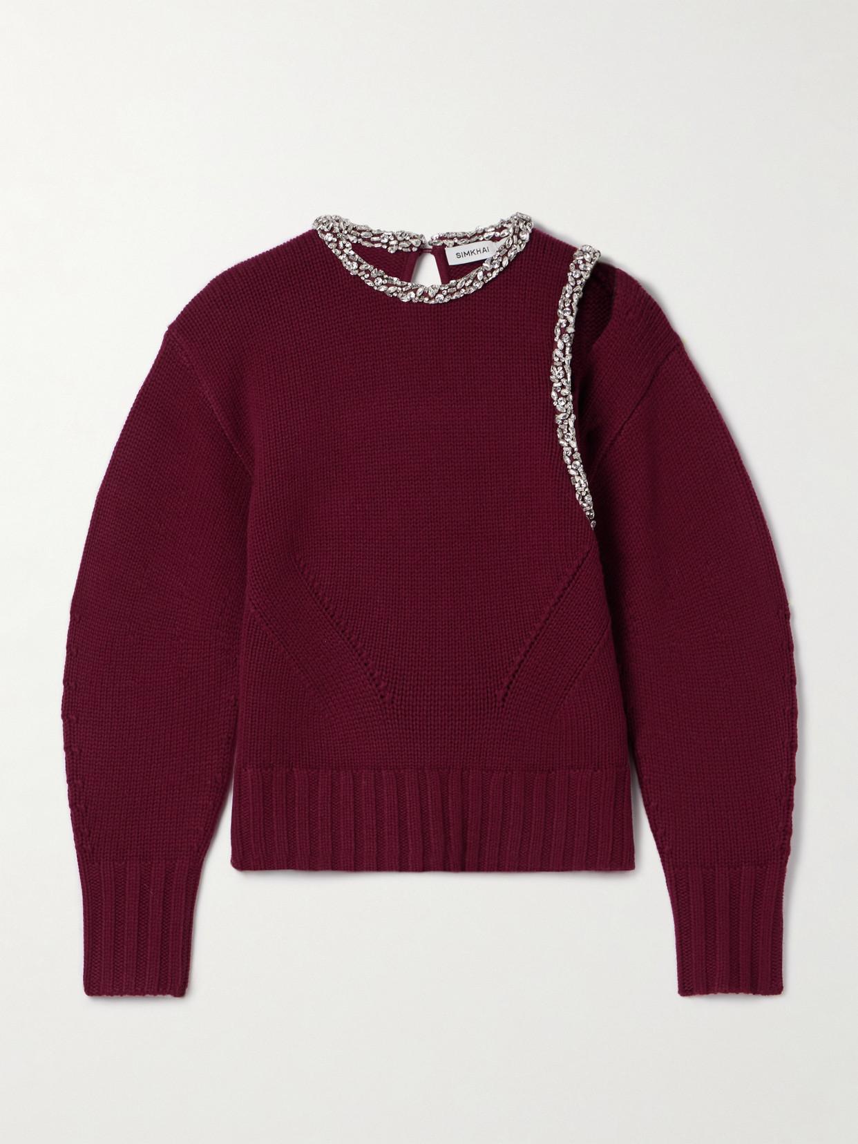Pull Femme Jonathan Simkhai – Tricot Col Haut Enveloppant, Bleu Pervenche Taille M (Bon État)