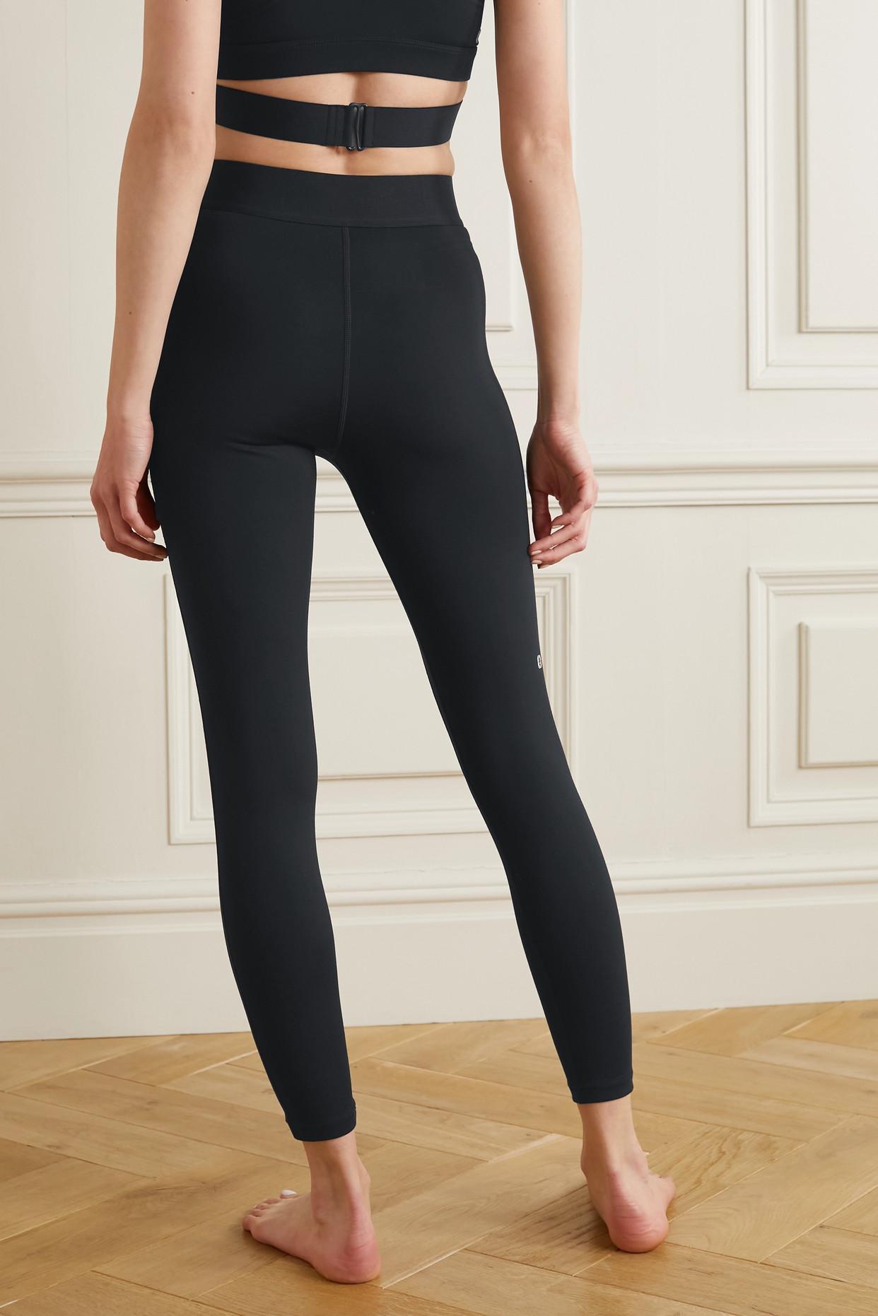 Le Ore Corso Cutout Recycled Stretch Leggings in Black