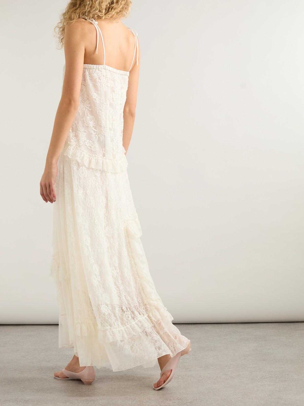 Chlo Asymmetric Tiered Lace And Embroidered Tulle Dress in White | Lyst Chlo Asymmetric Tiered Lace And Embroidered Tulle Dress in White | Lyst