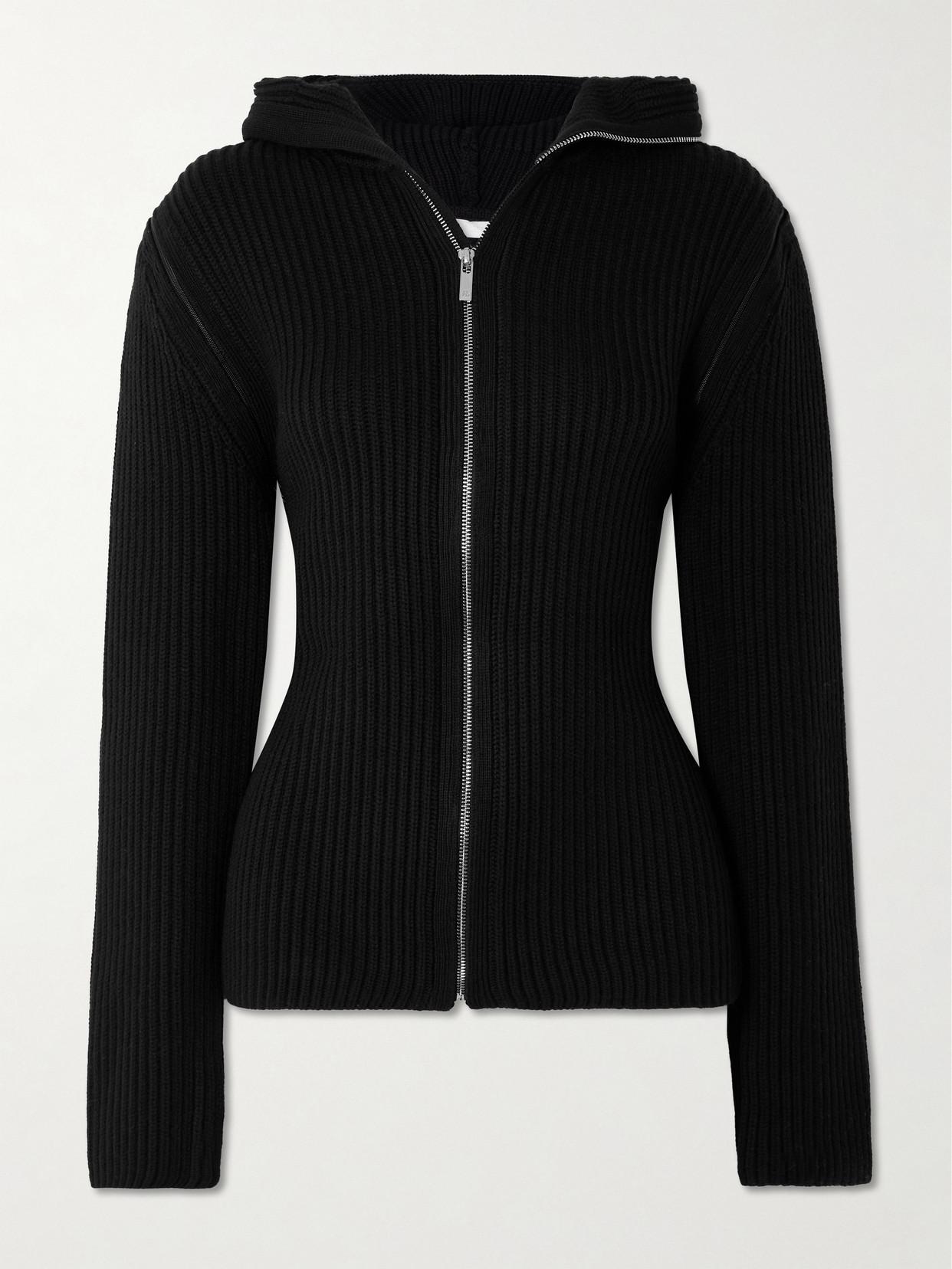 ヘルムートラング HELMUT LANG HOOD CARDIGAN ヘルムートラングHELMUT LANG レザーパイピングボタンレス