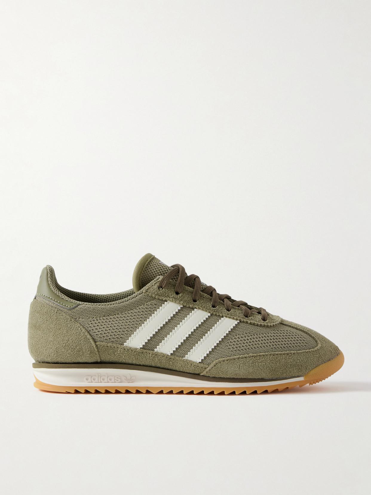 adidas Originals Sl 72 Og Suede And Leather-Trimmed Mesh Sneakers in Green  | Lyst