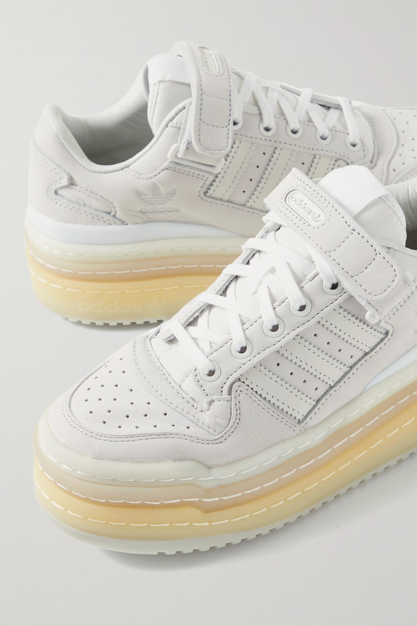 adidas Originals Triple Platform Nubuck And Shell Sneakers in White - Lyst