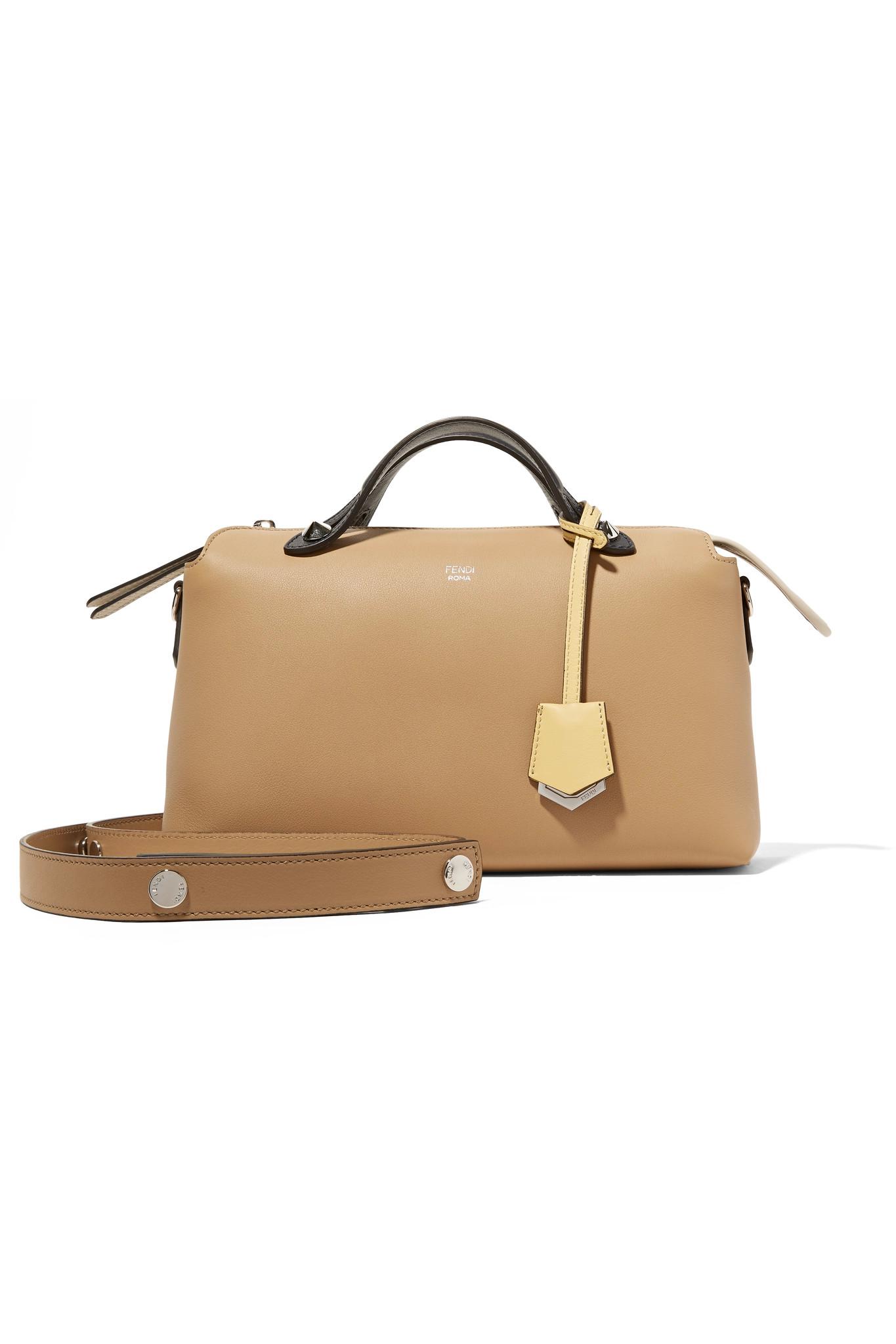 Fendi By The Way Colorblock Leather Shoulder Bag in Beige (Natural) Lyst