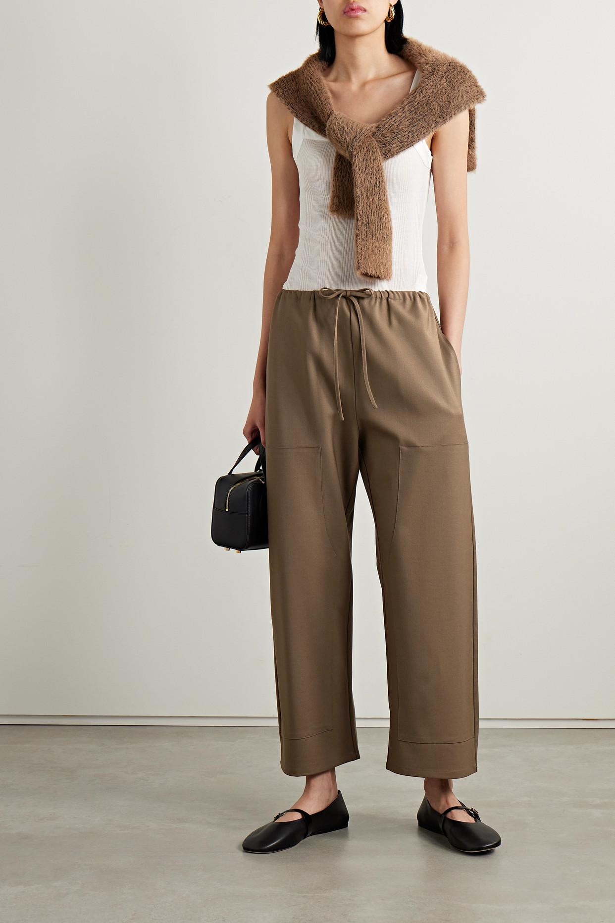 Kyoto cotton wide-leg pants