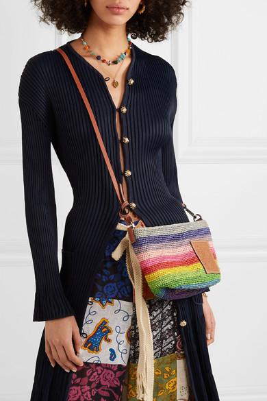 loewe pochette raffia bag