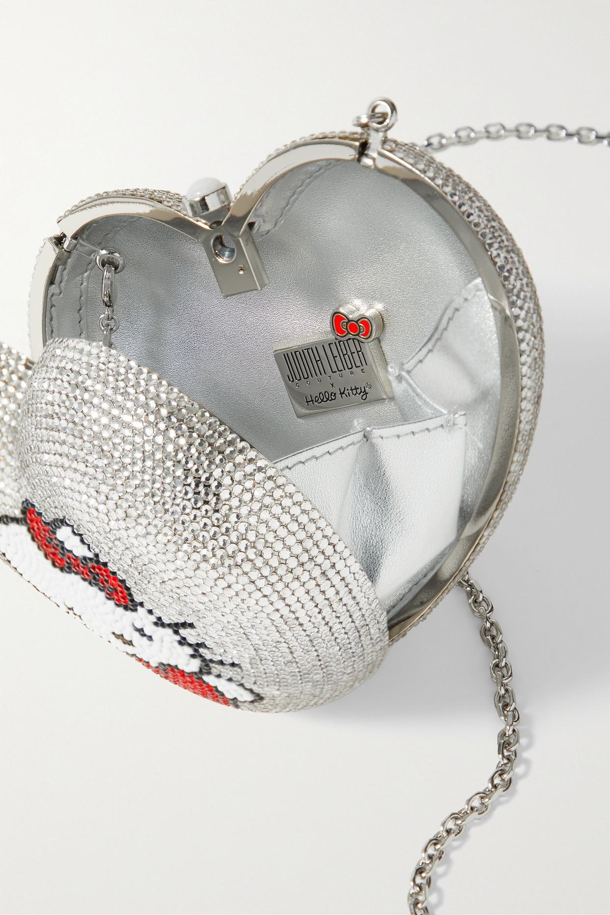 JUDITH LEIBER COUTURE Emirates crystal-embellished silver-tone clutch