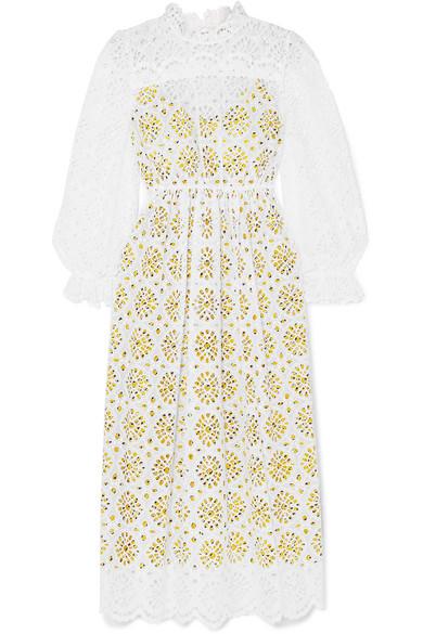 dvf leandra lace dress