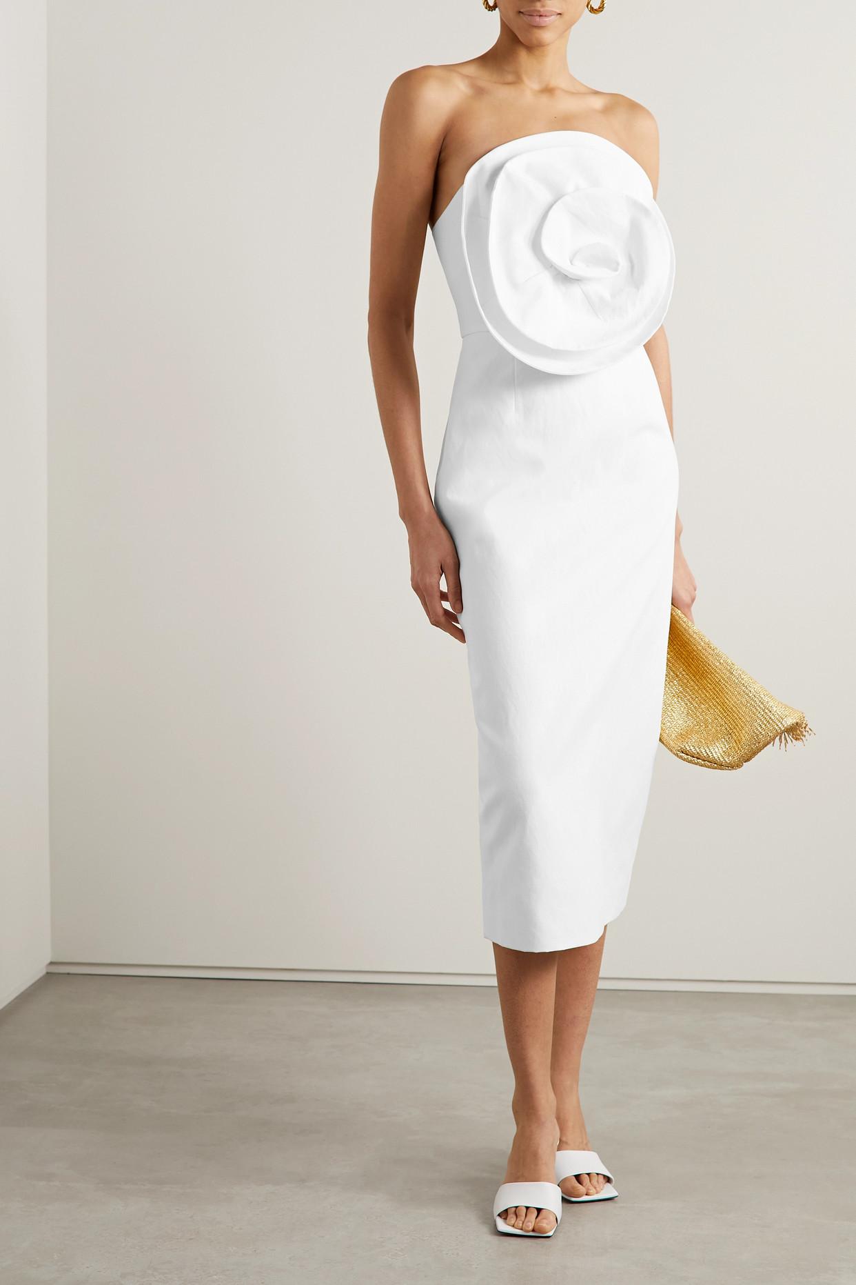 Mara Hoffman + Net Sustain Maia Strapless Embellished Lyocell And