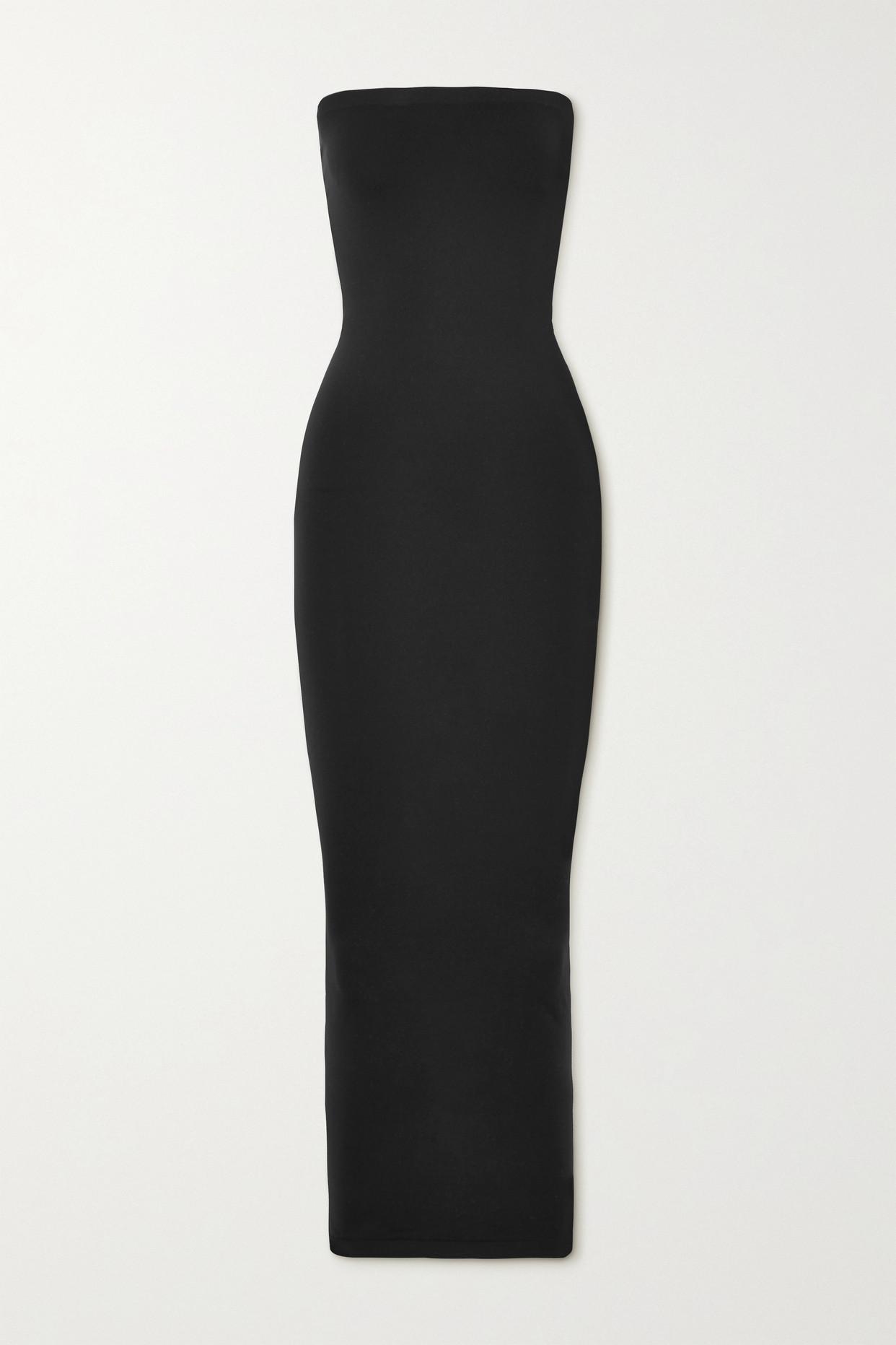 Wolford Fatal Strapless Stretch-jersey Maxi Dress in Black | Lyst