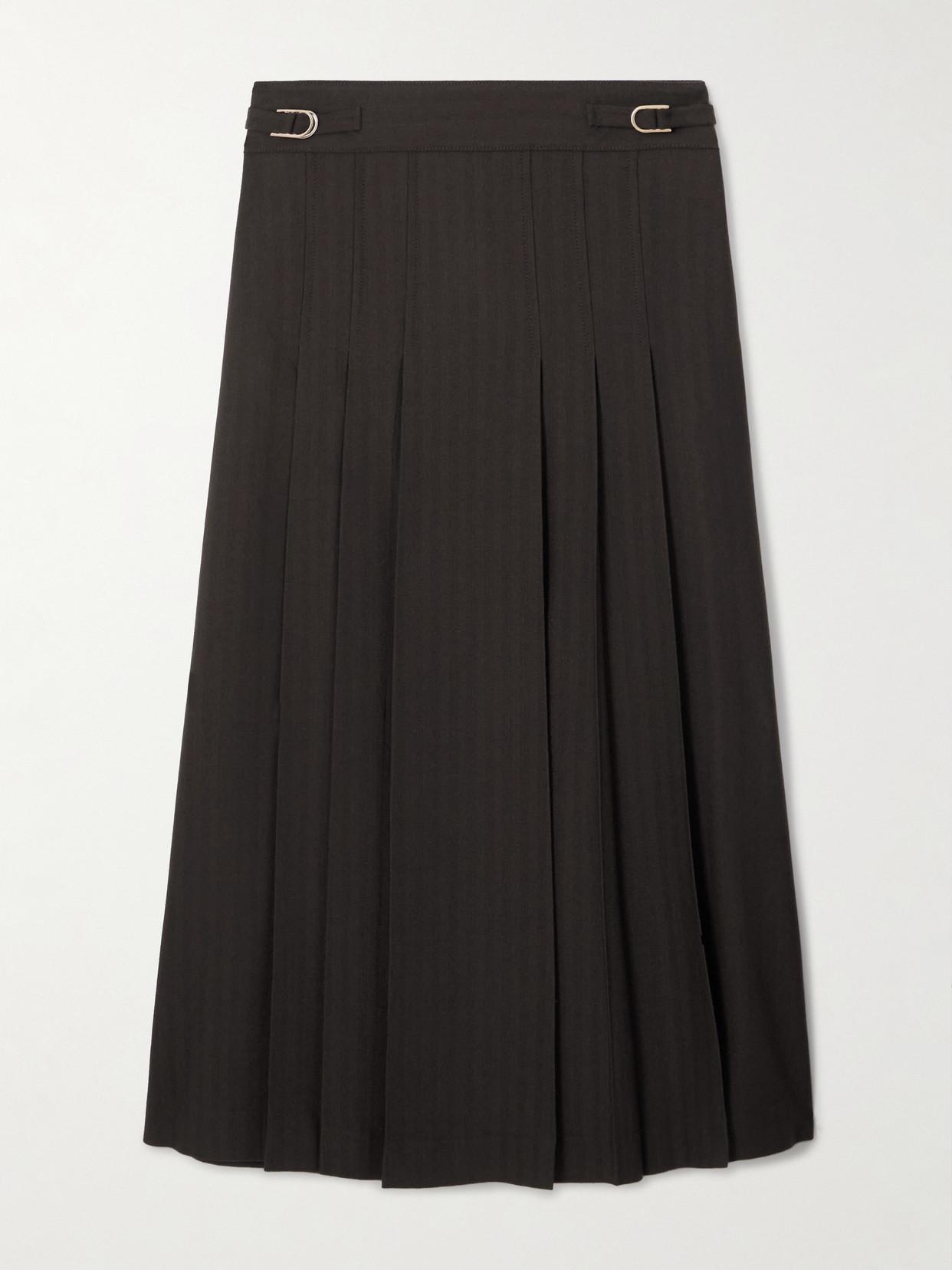 Jupe Longue Noire En Cuir à Lacets Gabriela Hearst - Taille S - Neuf Avec Imperfections (décrites)