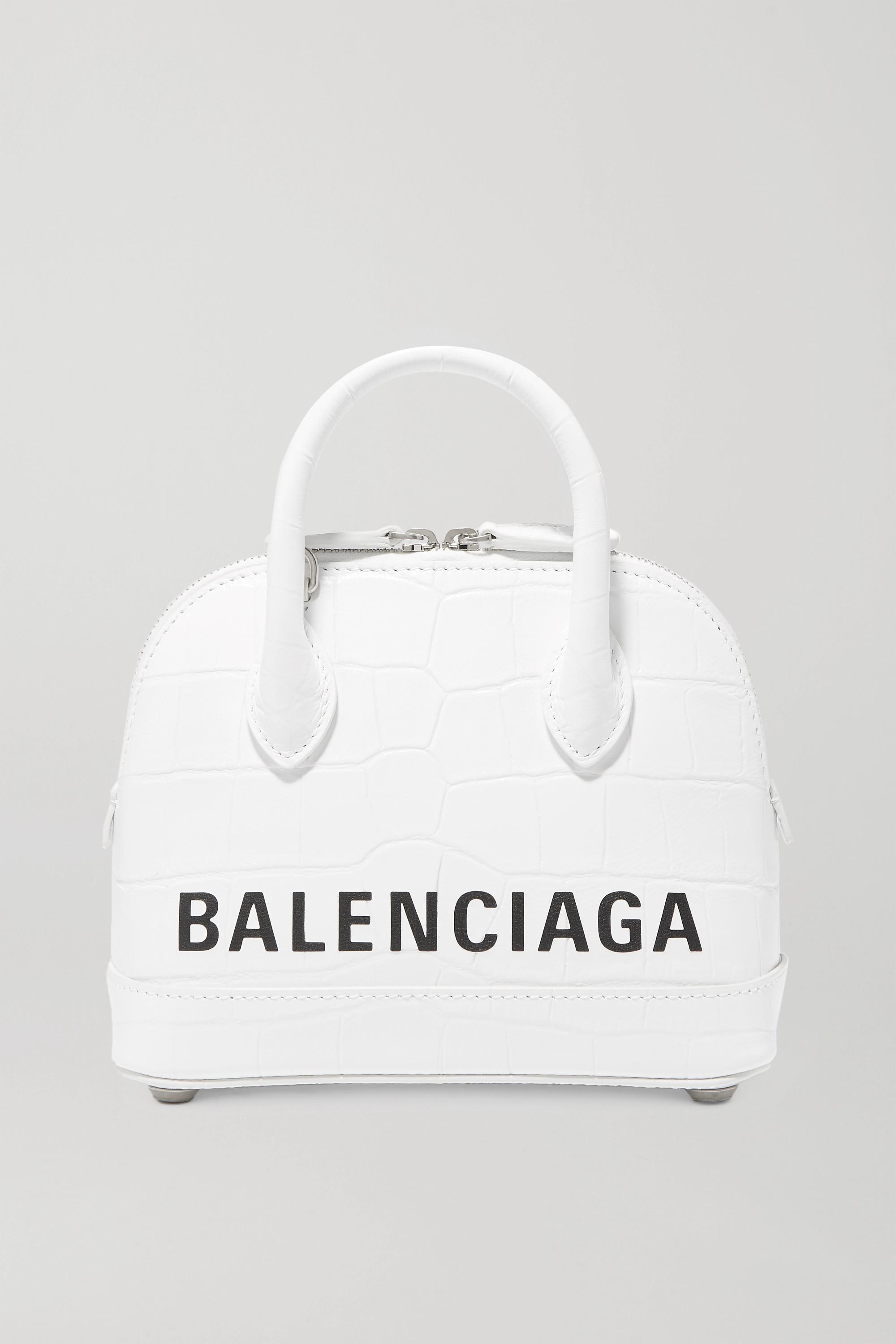 Downtown Small Leather Shoulder Bag in White  Balenciaga  Mytheresa