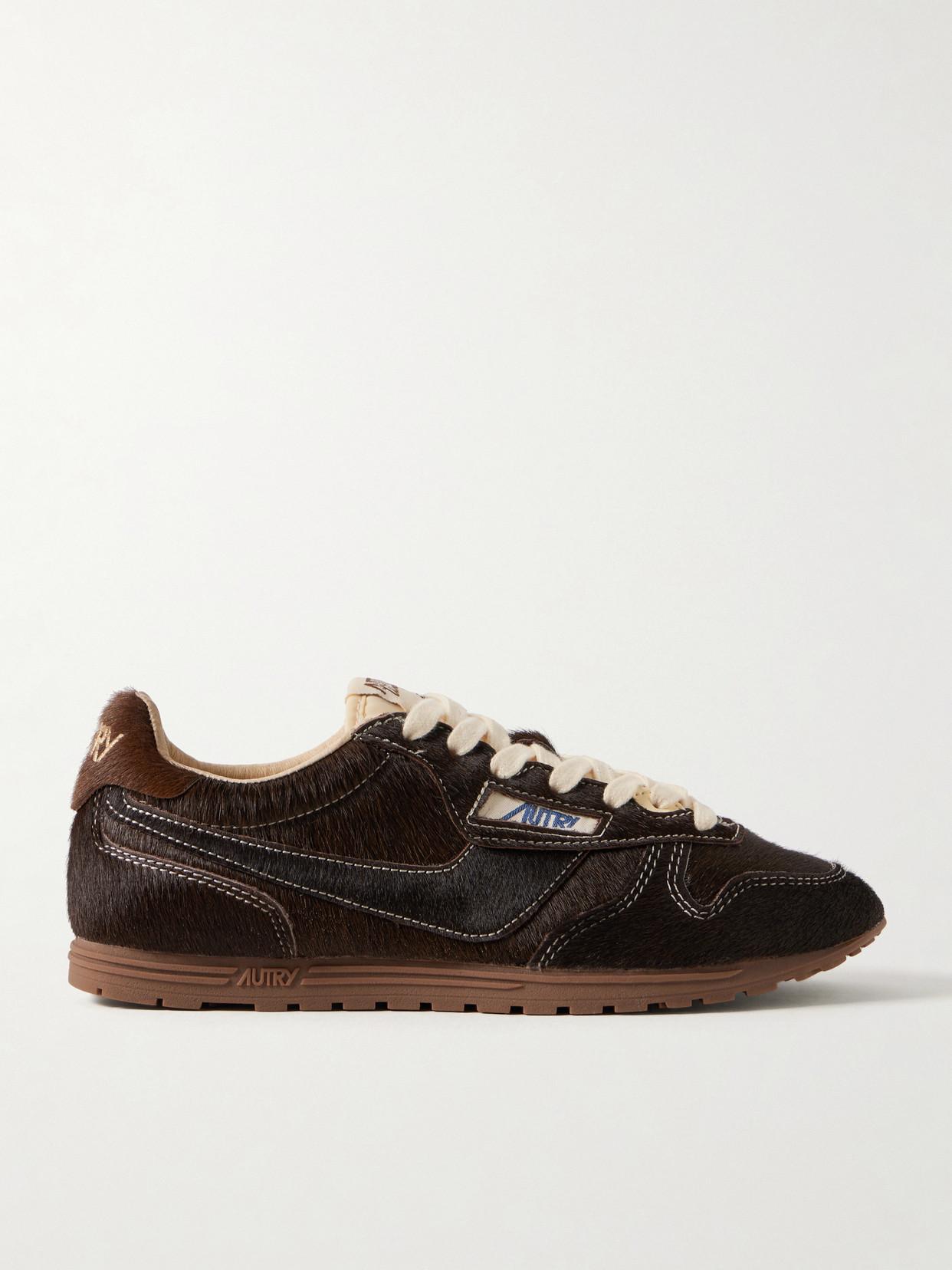 Autry Windspin Calf Hair Sneakers in Black | Lyst