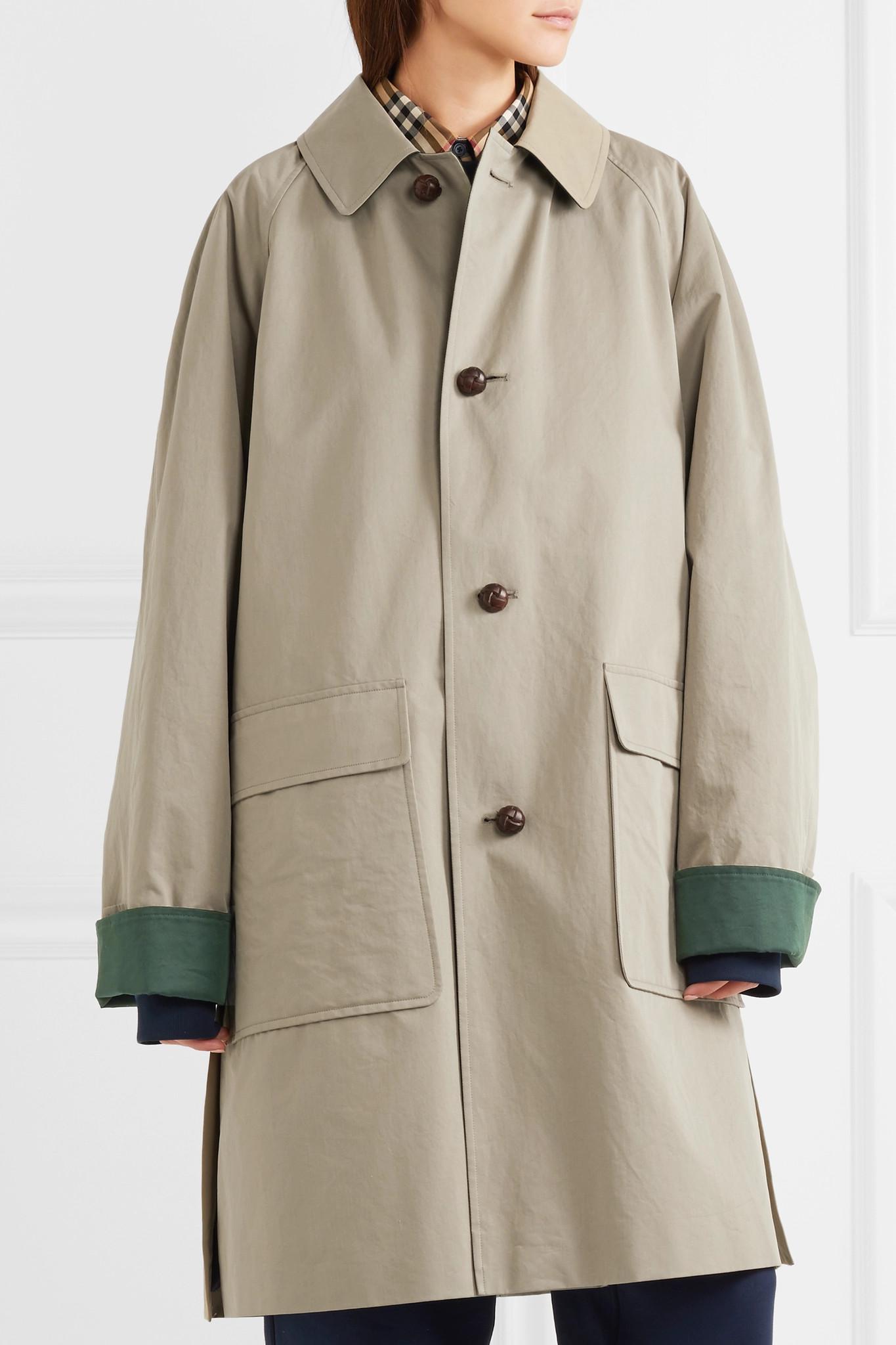 Burberry Cottongabardine Coat in Beige (Natural) Lyst