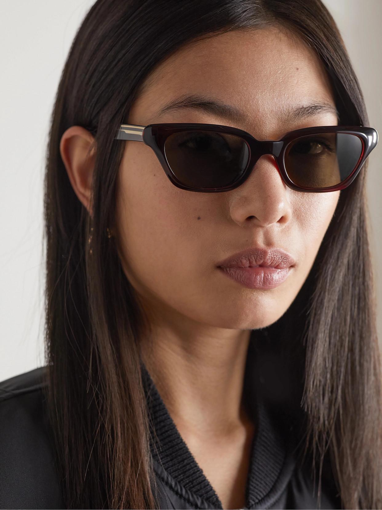 KHAITE x Oliver Peoples 1983C Sunglasses in Dark Red OP_CAT_BLACK_0742_Product.jpg?  main image 4