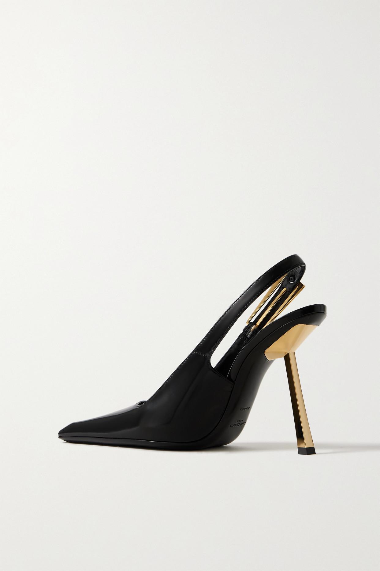 lee slingback pumps in patent leather