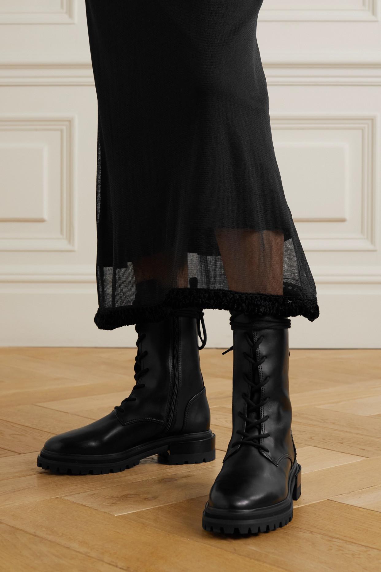 Porte & Paire Leather Ankle Boots in Black | Lyst
