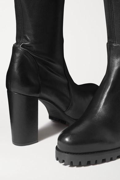 Stuart Weitzman Zoella Lug-sole Over-the-knee Suede Boots in Black | Lyst  Canada
