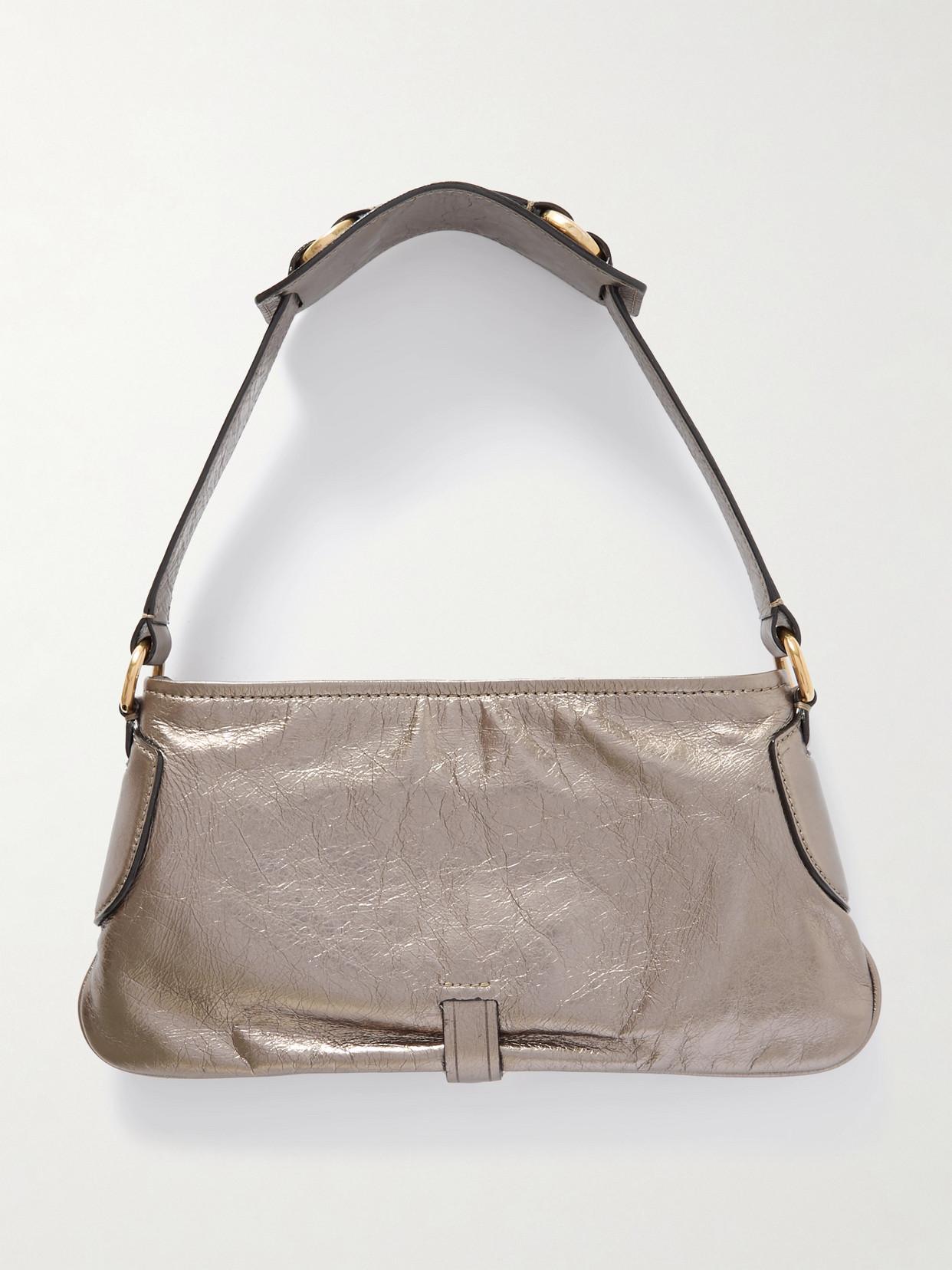 Chloé Kerala 25 Metallic Leather Shoulder Bag in Natural | Lyst UK