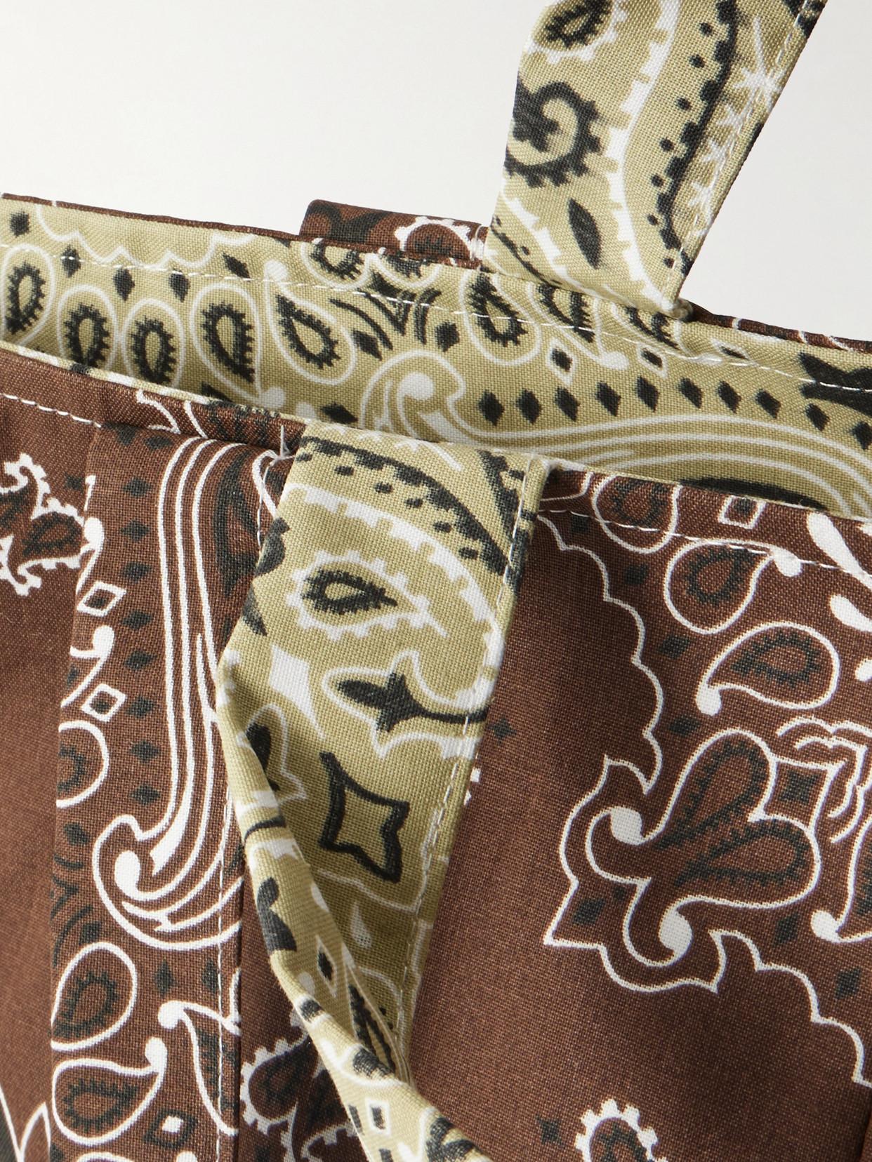 Call it By Your Name Bandana-Print Cotton-Canvas Tote in Brown | Lyst