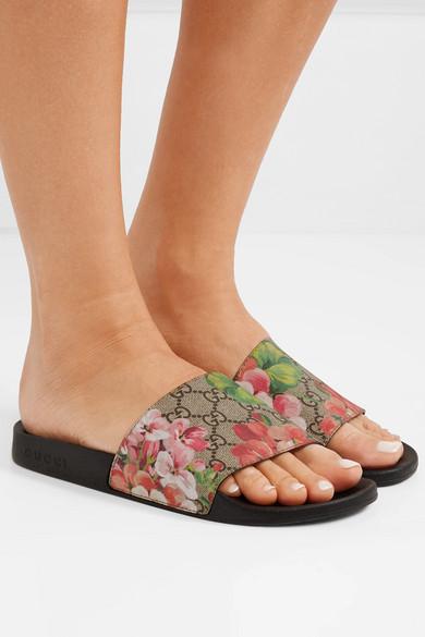 Gucci Blooms Supreme Slide Sandal