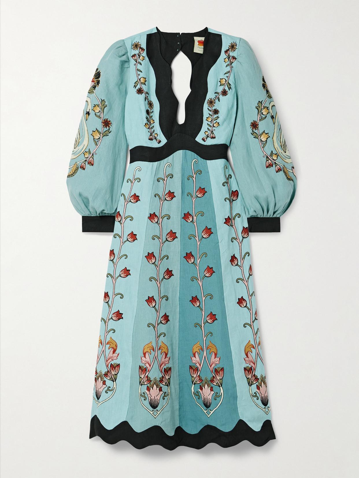 knee length dresses for ladies Farm Rio Sand 3D Flower Bodice Midi Dress, Sand / Xs main image 0