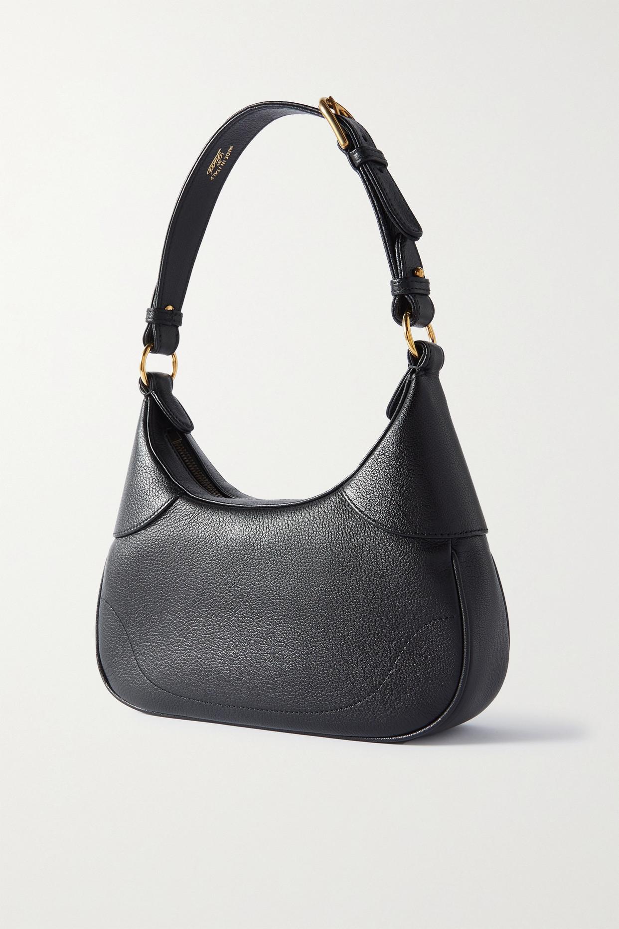 Aphrodite small shoulder bag in black leather