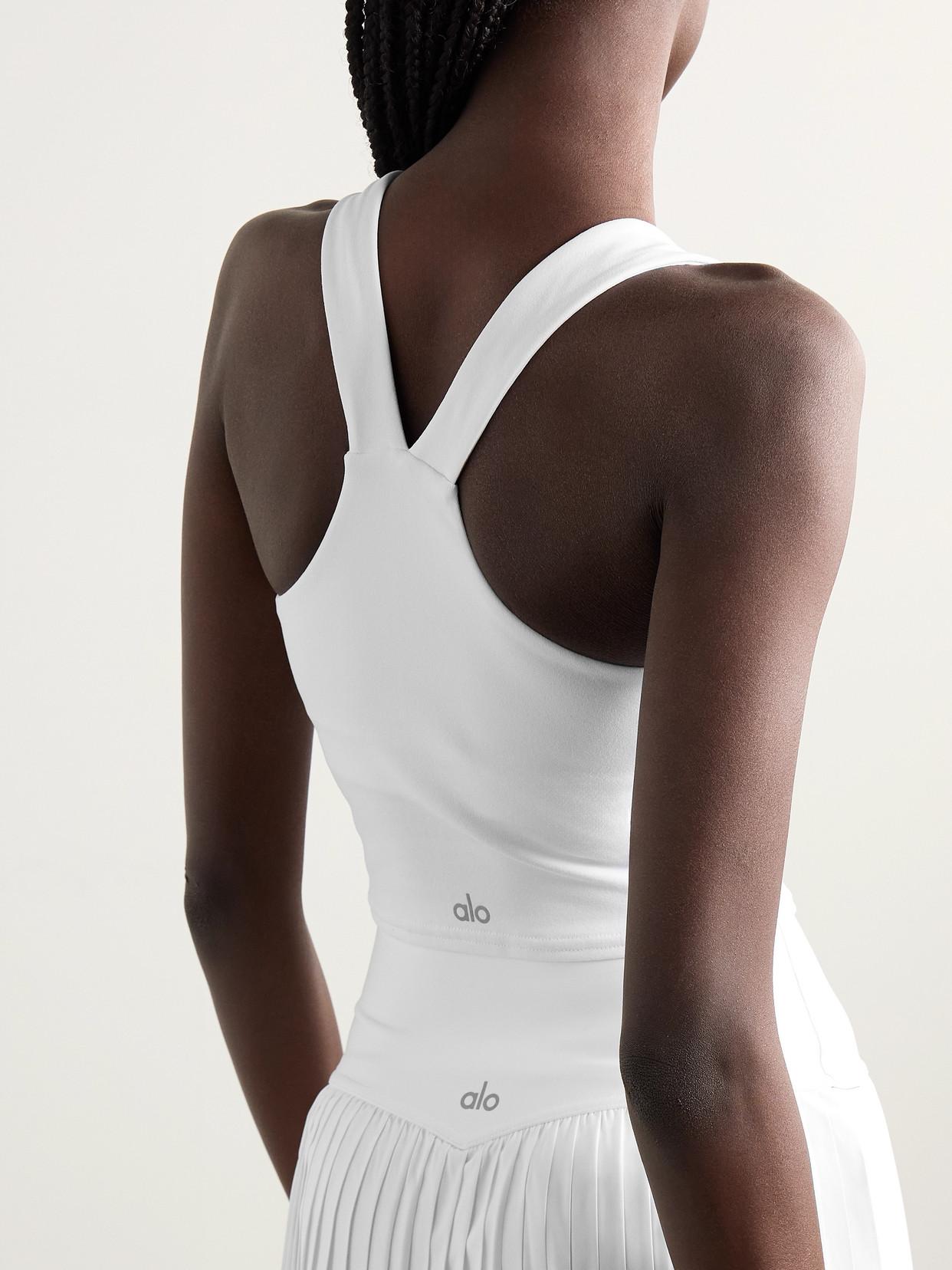 Alo Yoga Real Airbrush Sports Bra in White | Lyst UK