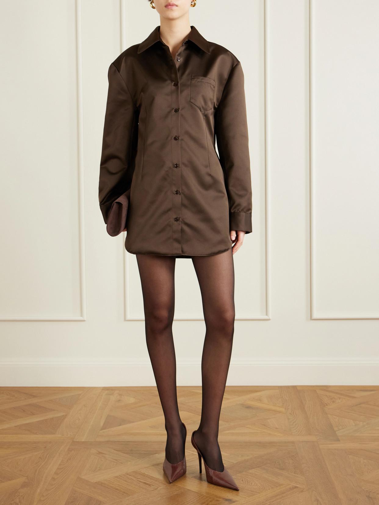 jacket with brown dress Loose Leather Jacket main image 0
