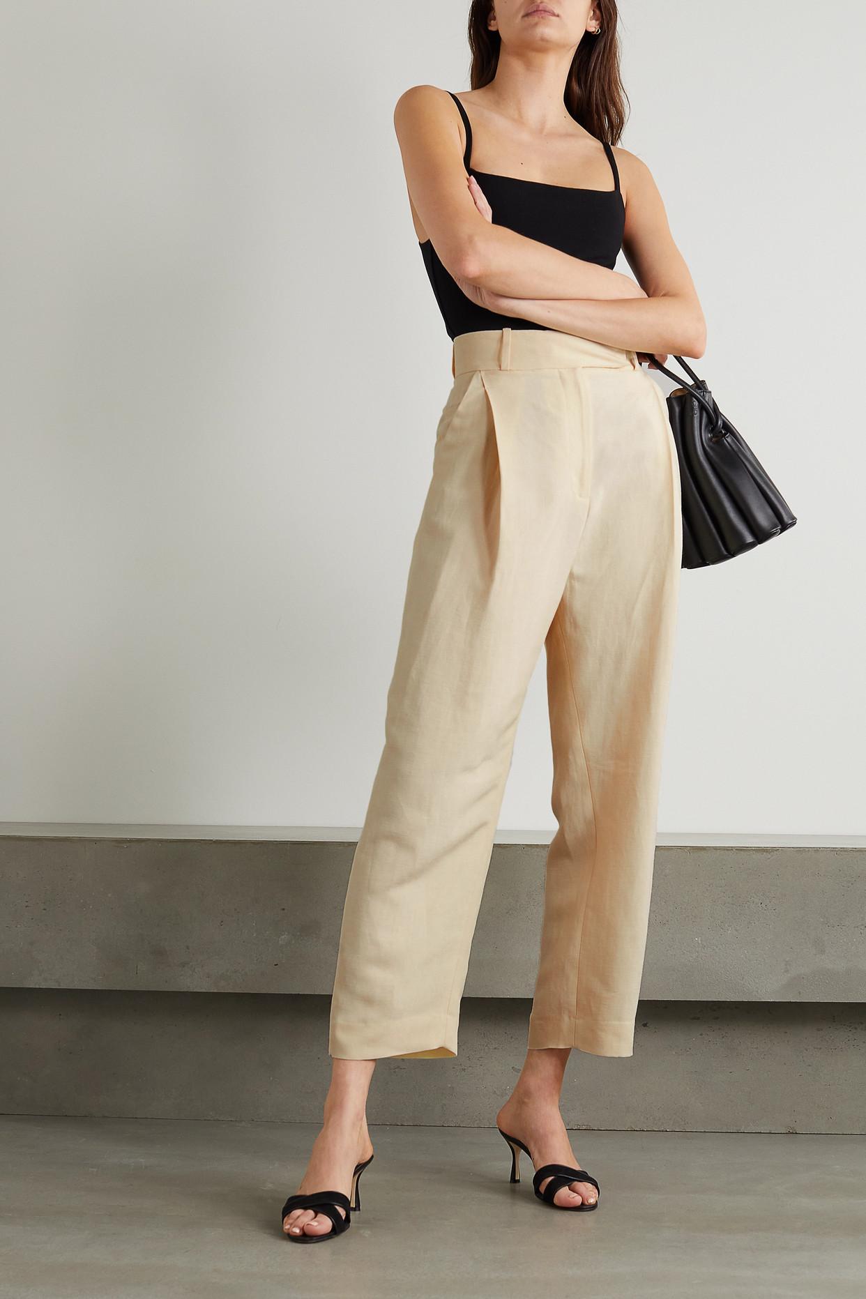 Totême Linen City Sport Cropped Woven 