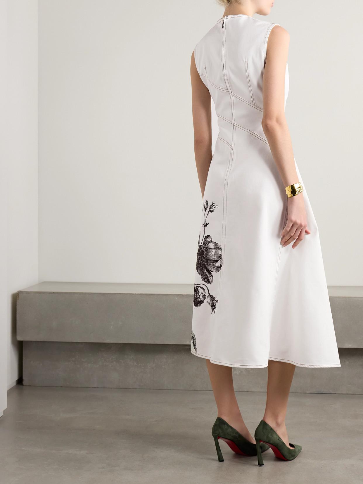 asymmetric panelled denim midi dress Briar Denim Midi Dress main image 1