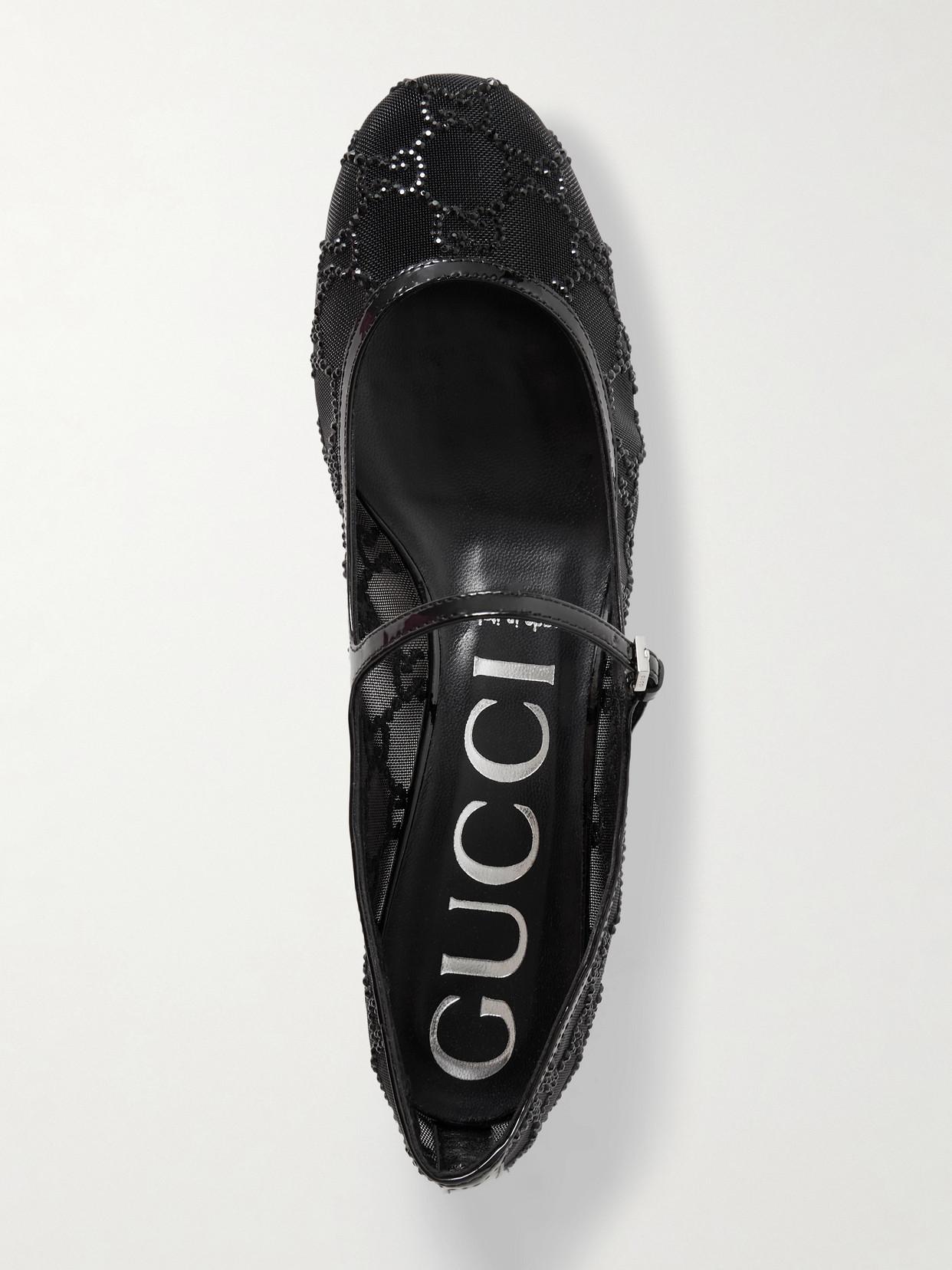 Gucci Gg Crystal Ballet Flat, Size 35 It in Black | Lyst