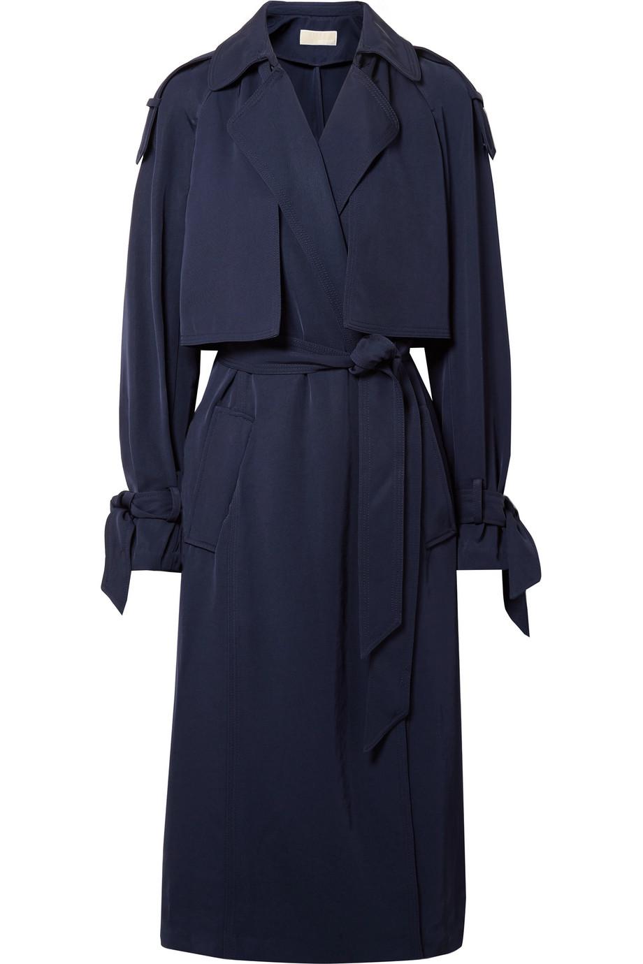 MICHAEL Michael Kors Women's Drapey Trench Coat in Blue | Lyst Canada