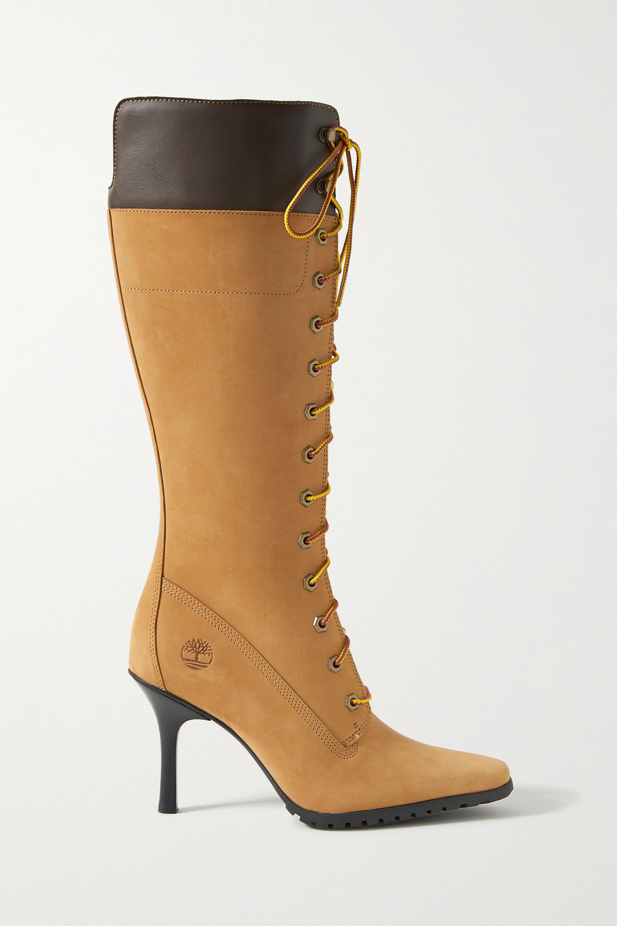 Timberland + Veneda Carter Leather-trimmed Nubuck Knee Boots in Brown |  Lyst Australia