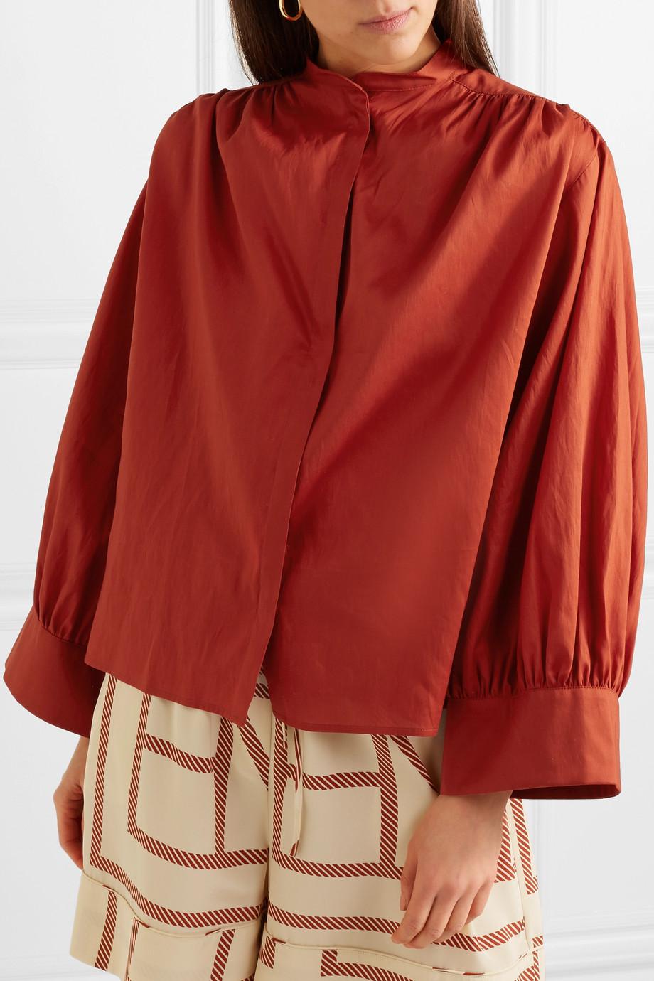 Totême Cali Poplin Shirt in Brick (Red) - Lyst