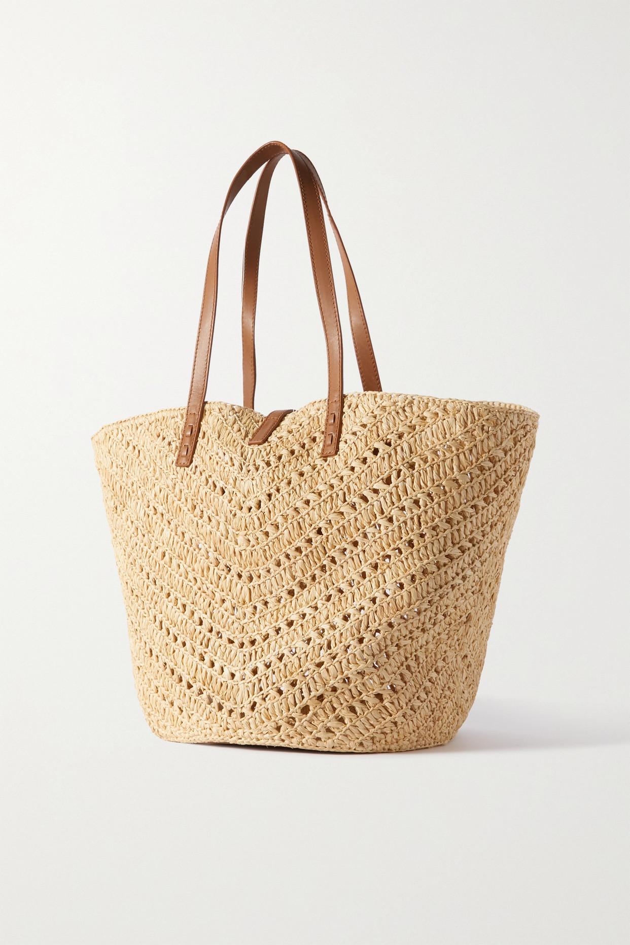 Saint Laurent Panier Medium Raffia YSL Tote Bag - Bergdorf Goodman