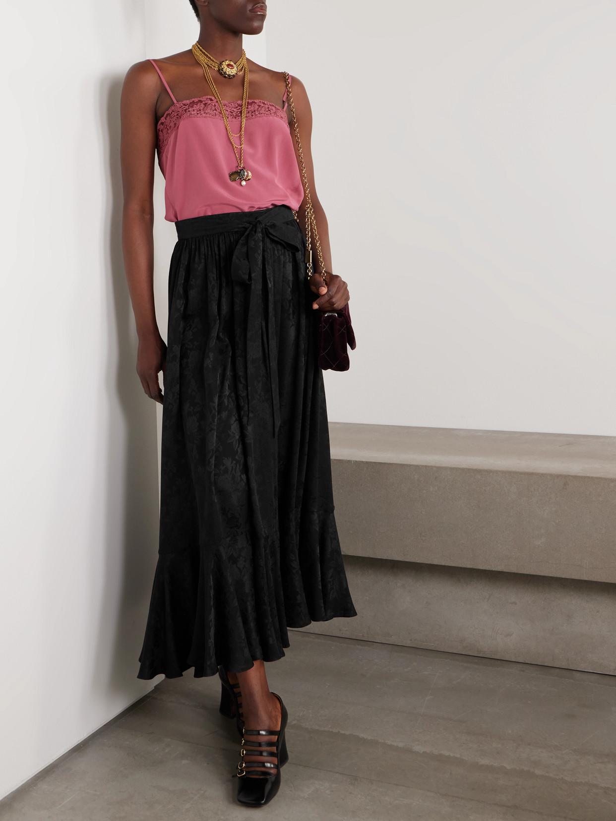 スカート Chloe Silk Jacquard Midi Skirt Chloé Gathered Midi Skirt In Silk Jacquard | Chloé QA