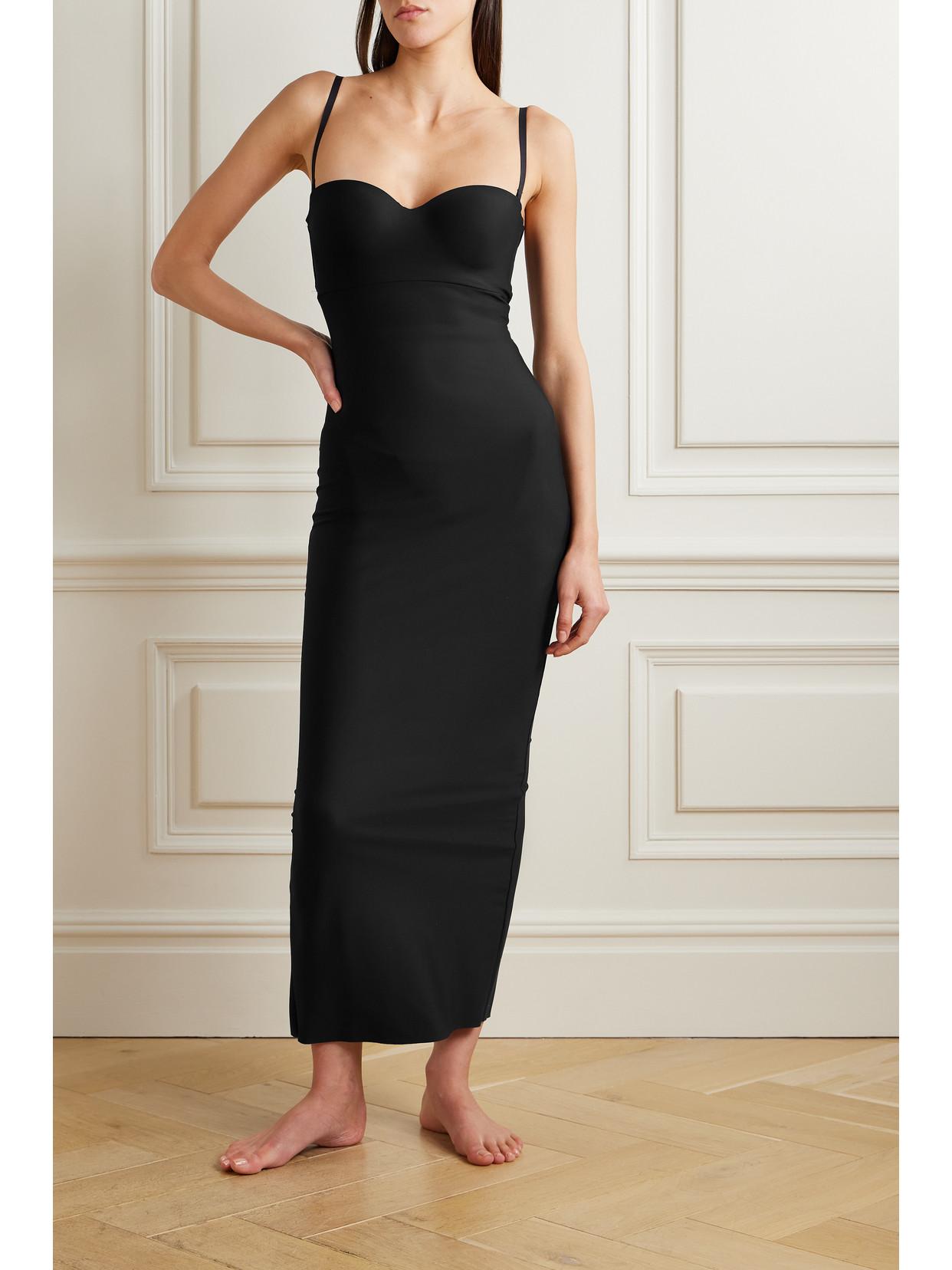 Skims Body Underwire Maxi Slip Dress in Black Lyst